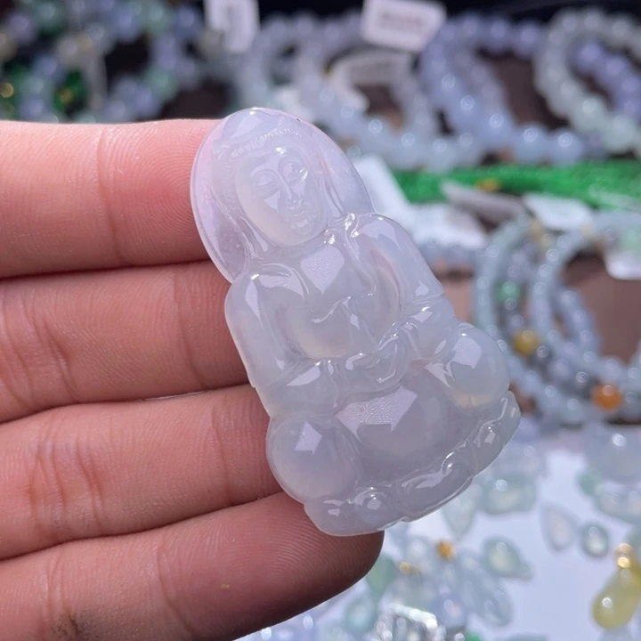 翡翠未镶嵌手链观音