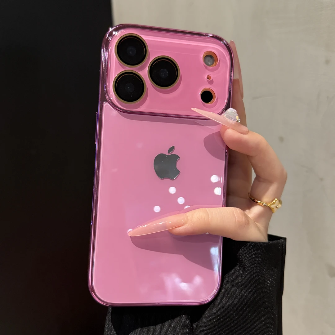 高级电镀玻璃镜头膜适用iPhone17promax手机壳苹果16全包15简约14