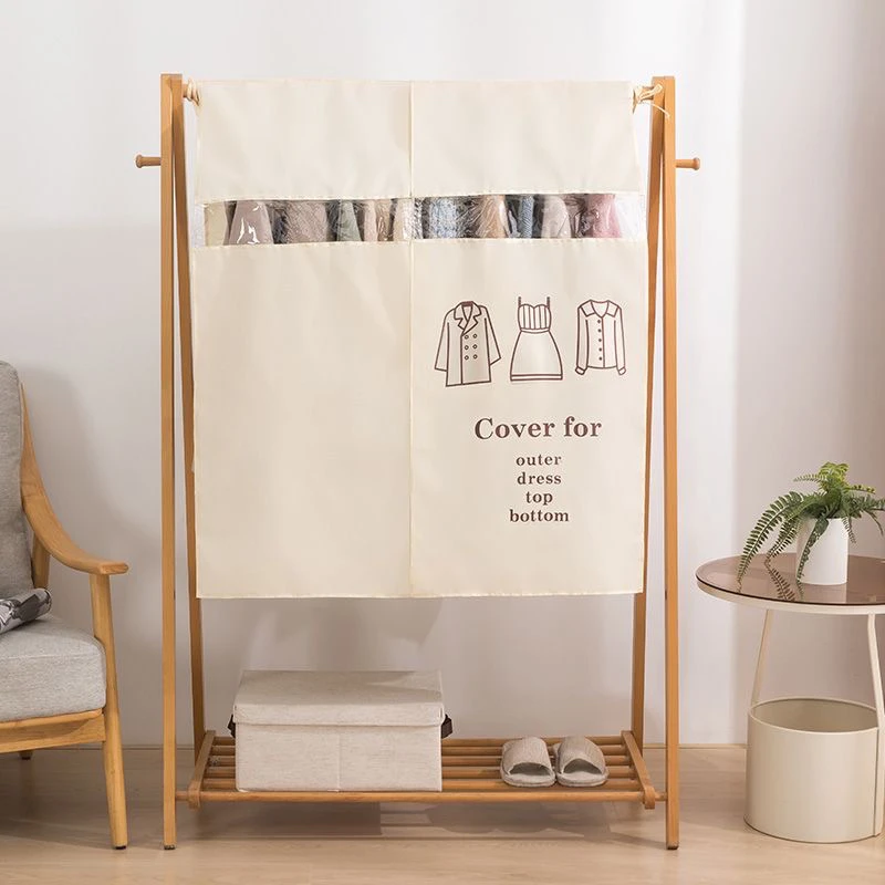 晾衣架遮灰罩衣柜防尘布盖布收纳套衣服防尘罩落地衣架防尘罩