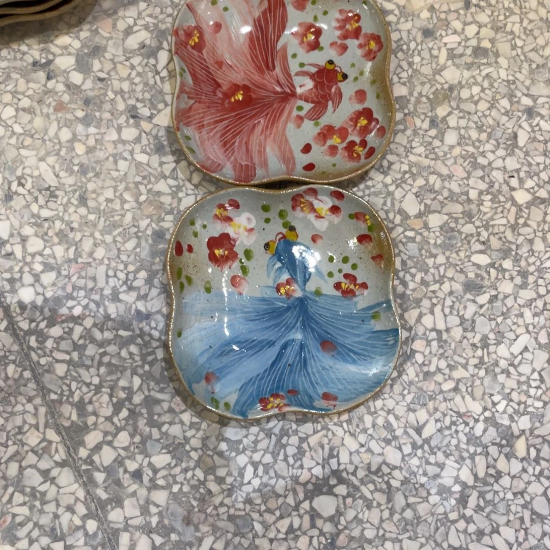 ****蓝瓷片景德镇手工制作