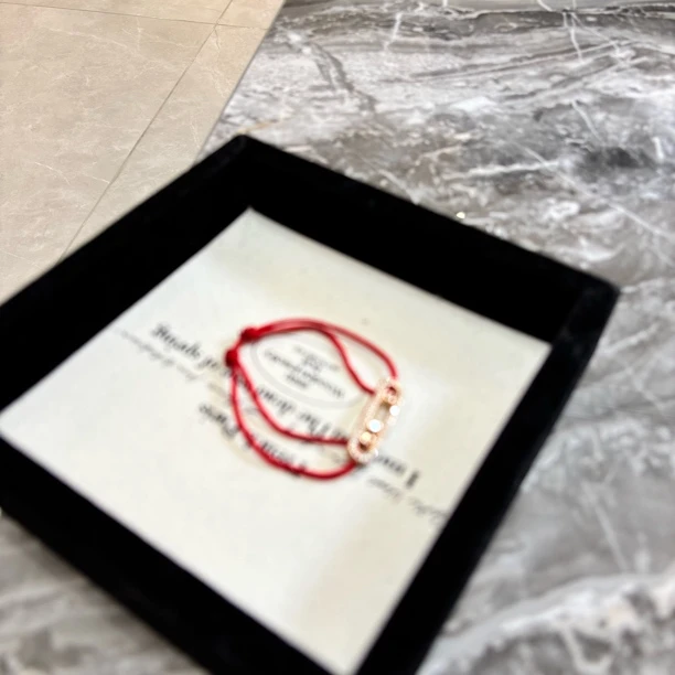 铜合金合成锆石手链 双层红绳子手链SL2153