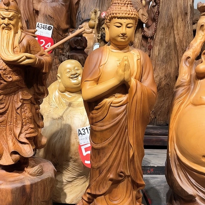 香樟木玉*人香樟木人物桌面摆件