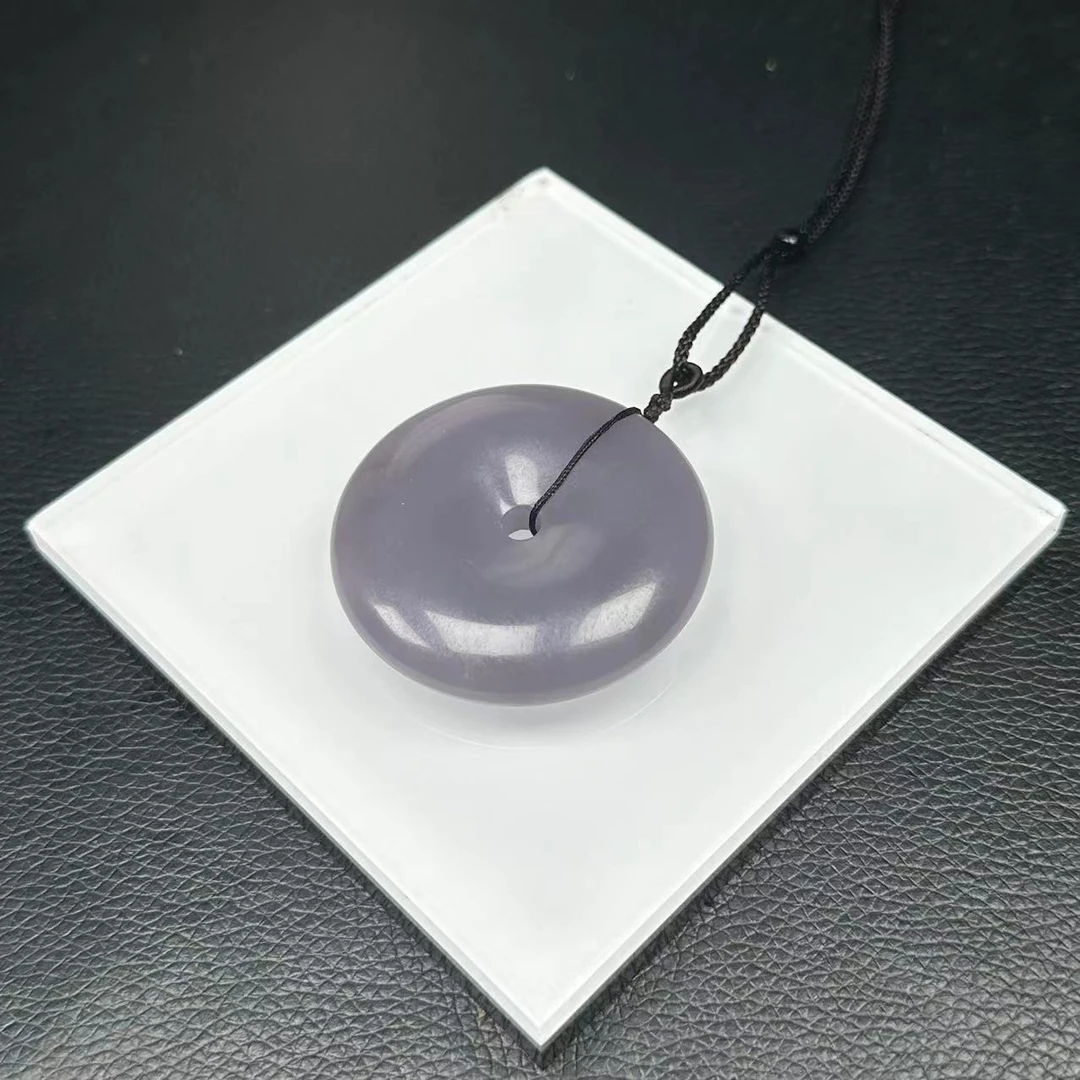 烟紫平安扣吊坠-A2055