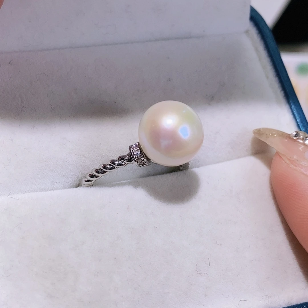 淡水珍珠戒指合金