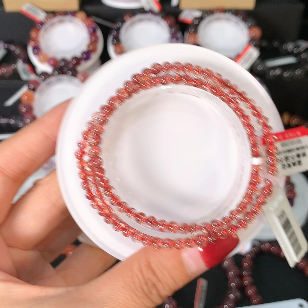 水晶手链未镶嵌金草霉多圈