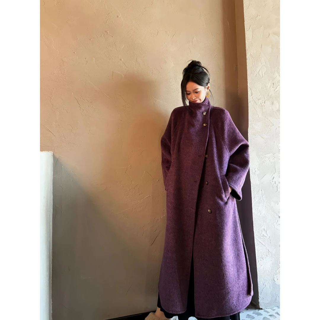 【小小苏定制】2025新款立领超显瘦松弛时尚羊毛大衣