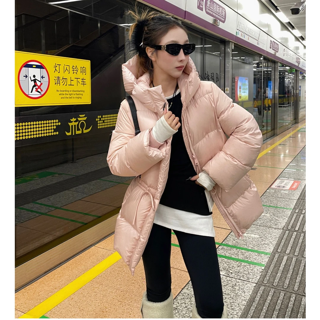 90%白鹅绒！巴黎走秀款，收腰冬季新品短款羽绒服女