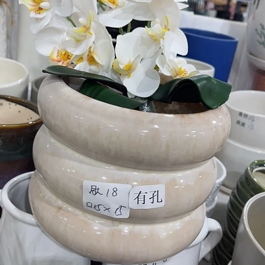 多肉绿植陶瓷花盆9.9包邮，有孔