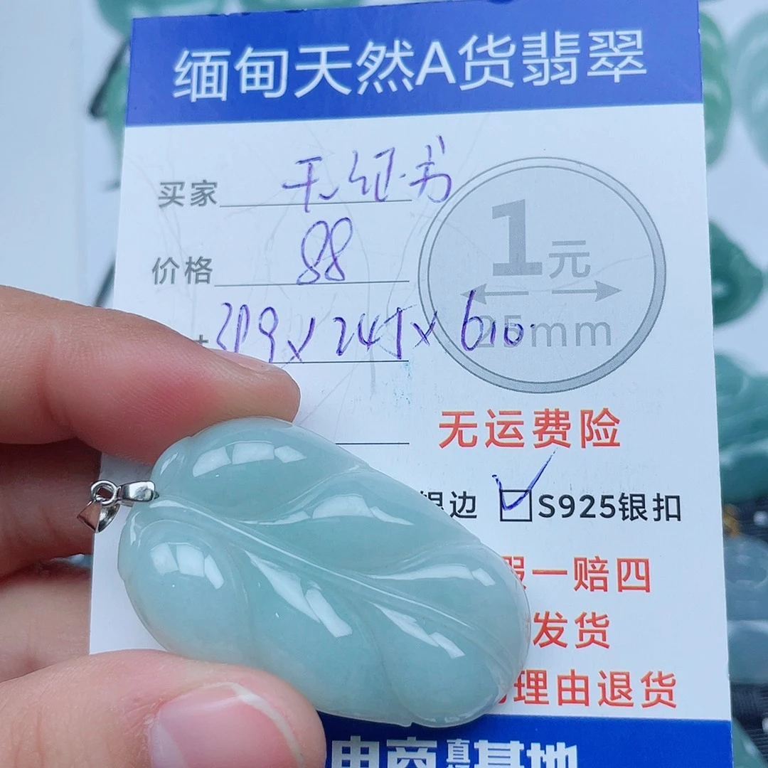 翡翠银S925镶嵌颈饰翡翠