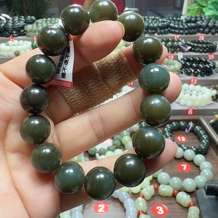 未镶嵌手链和田玉新疆且末蓝糖卡14