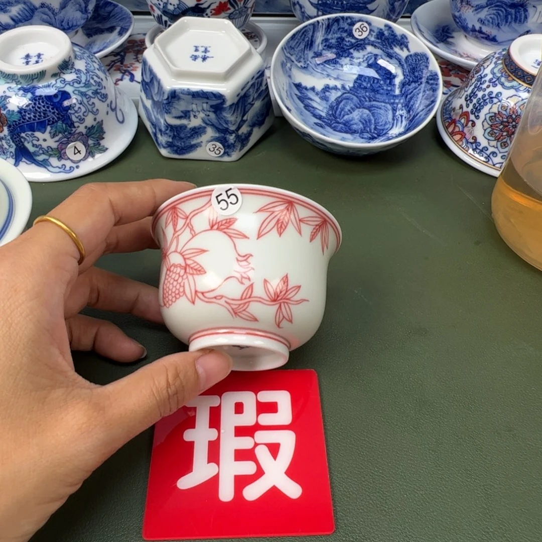 陶瓷景德镇纯手工纯手绘茶具木木55