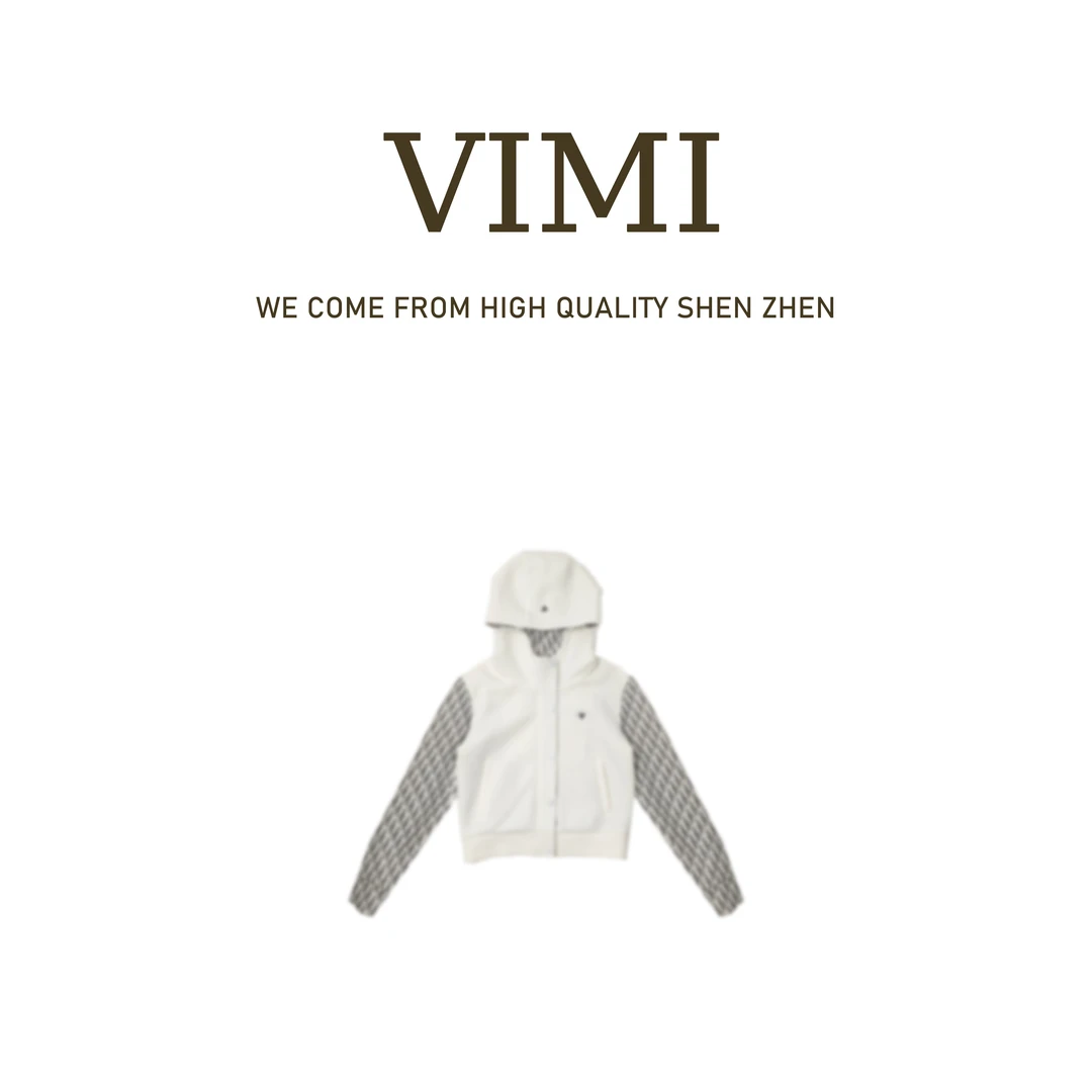 VIMI·小众字母宽松气质连帽重工长袖外套NS17033