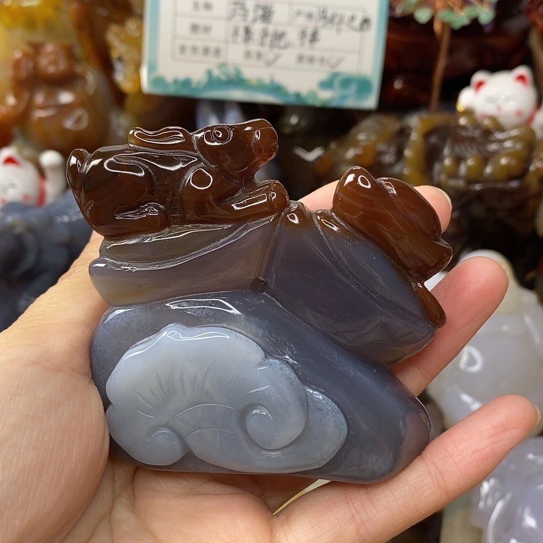 玛瑙/玉髓未镶嵌小摆件