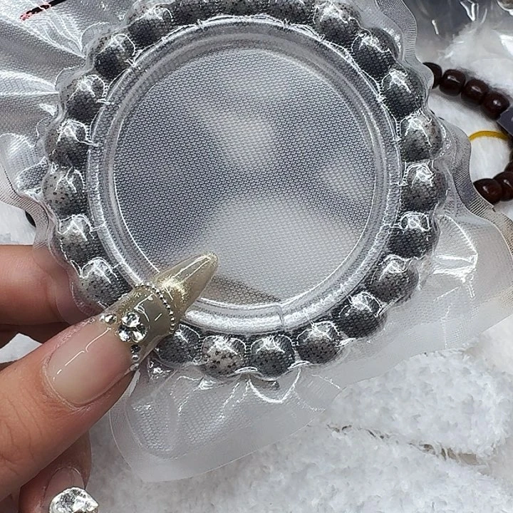 星月菩提手串353高端黑灰星月菩提10桶单圈