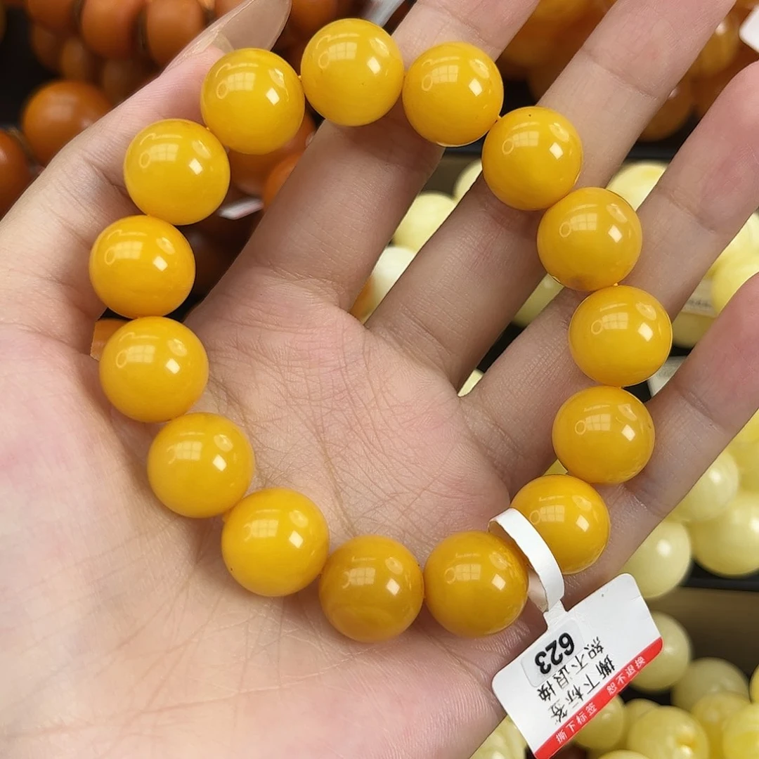 唐***肉未镶嵌琥珀手链蜜蜡