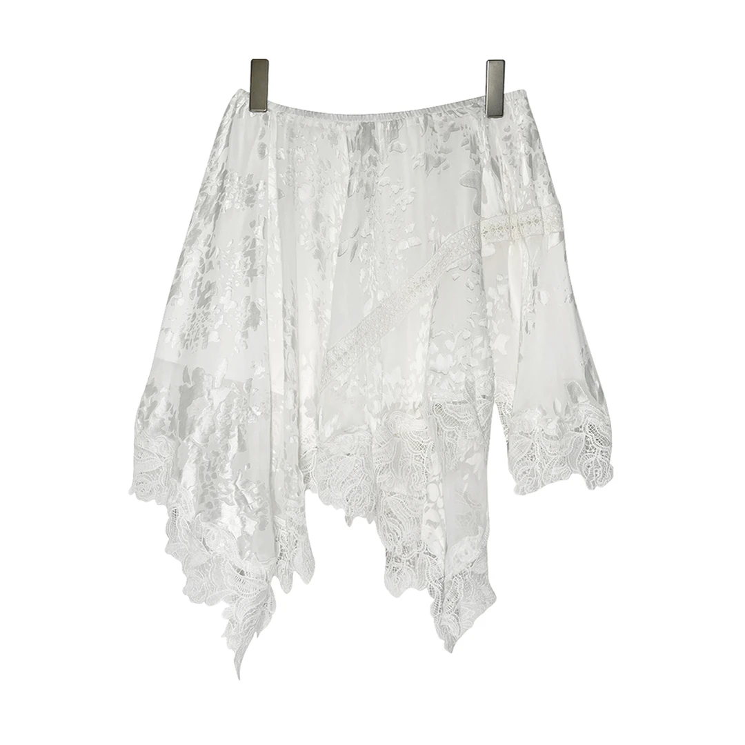 小众设计师ICE~烧花不规则半裙195