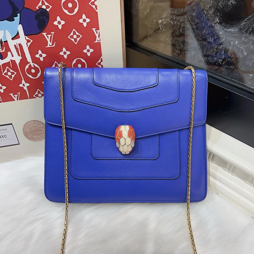 95新 BVLGARI/宝格丽 宝格丽蛇头中号单肩包 cj3132