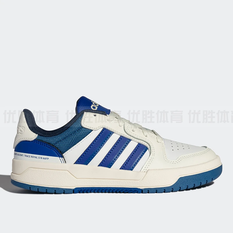 adidas阿迪达斯 ENTRAP 女子少年感复古篮球风小白鞋板鞋 JS3009