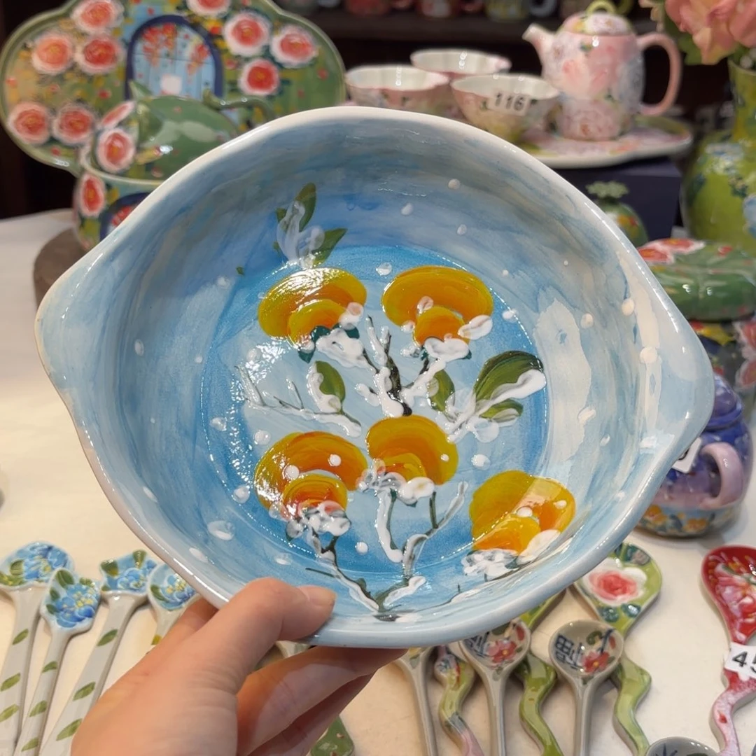 景德镇手绘高温釉下彩陶瓷茶具