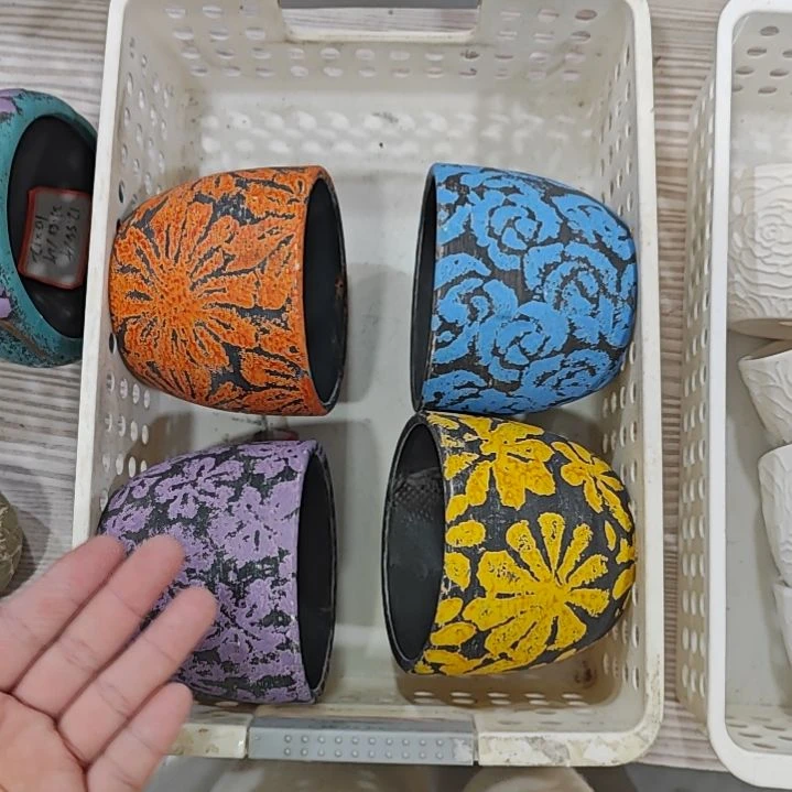 陶吸水透气的白陶花盆凑满12发货