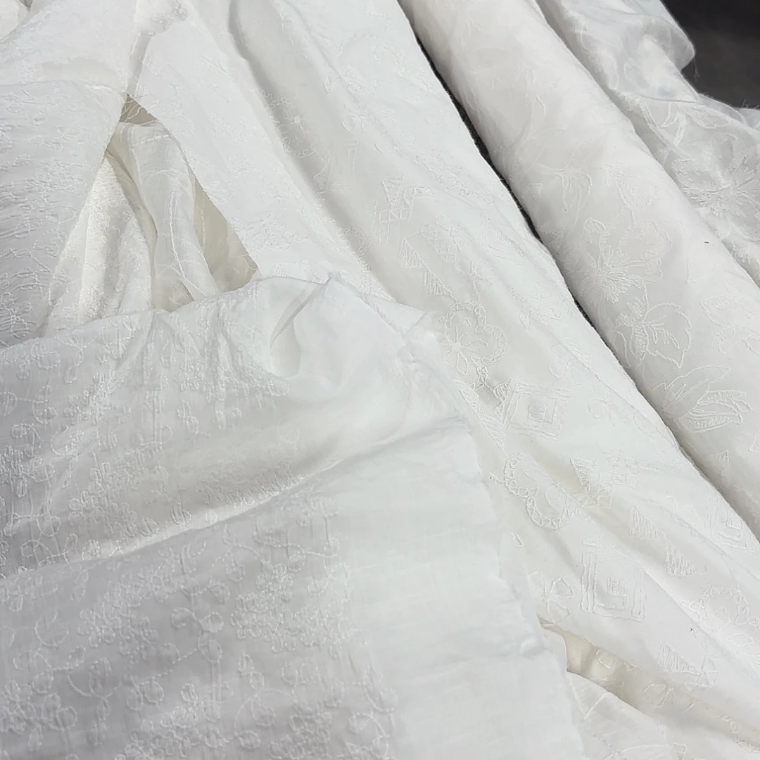 棉A546（60支）白色蕾絲半米*92cm