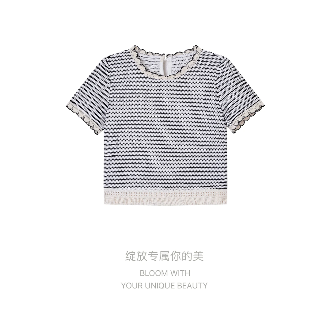 【小泡芙】【张元一专属】条纹针织衫 S25X9008Y