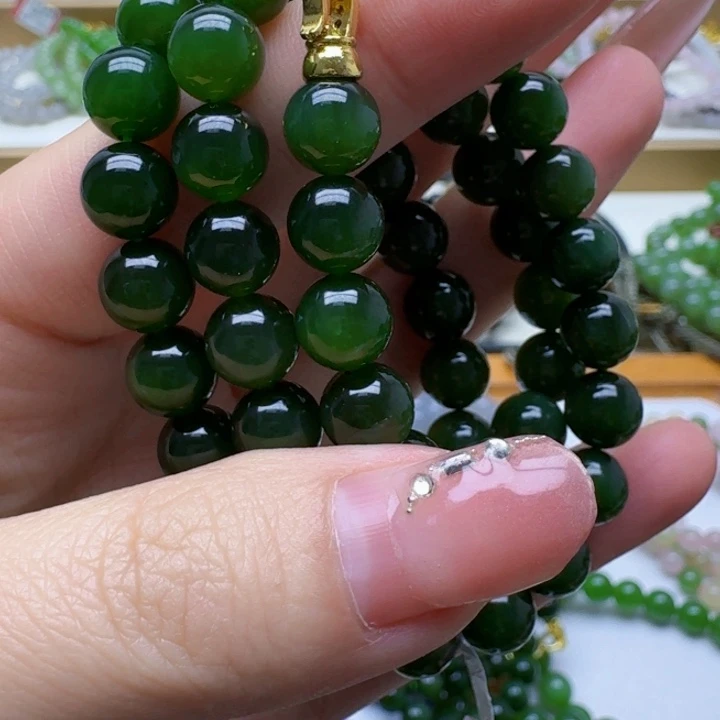 起***鸟和田玉未镶嵌手链