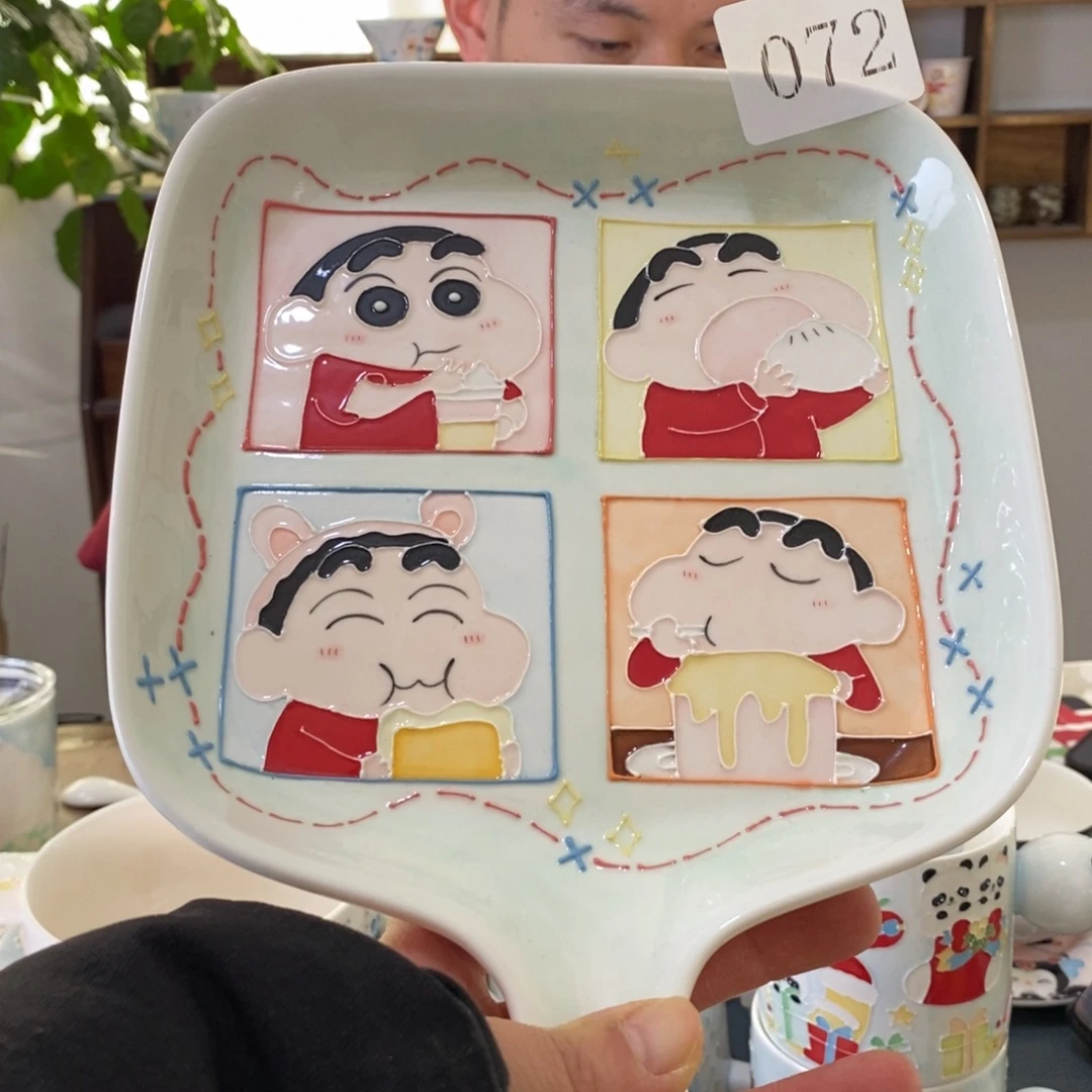 瓷片景德镇釉下彩手绘