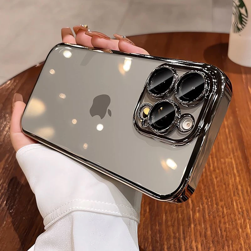 适用苹果手机壳iPhone16promax透明15p超薄14电镀13新款12防摔11