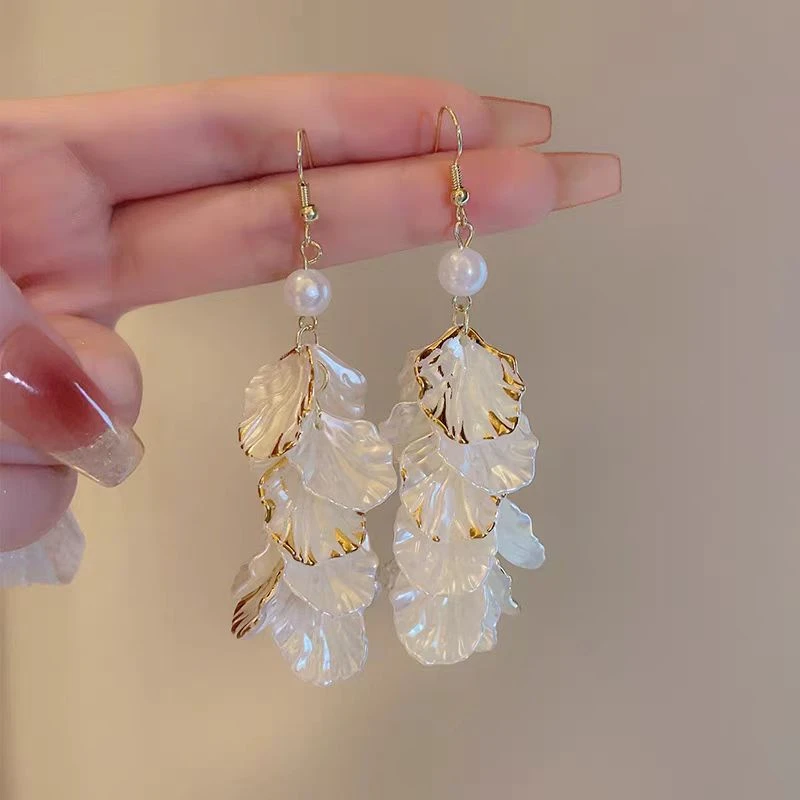 非金属树脂耳饰 气质轻奢时尚百搭复古小众长款超仙耳环5779