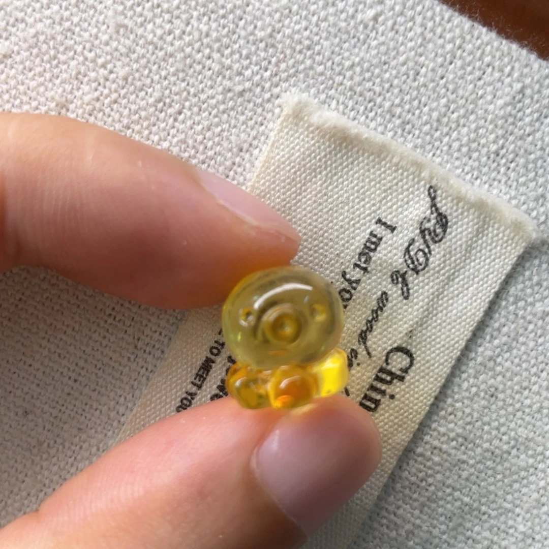 未镶嵌琥珀裸石章鱼