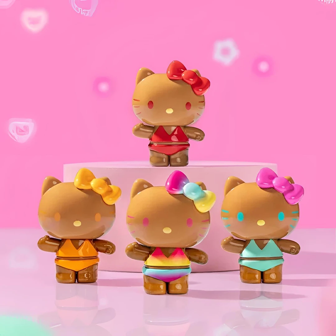 【拆盒】Hello Kitty夏日彩虹糖系列萌粒盲盒可爱迷你凯蒂猫