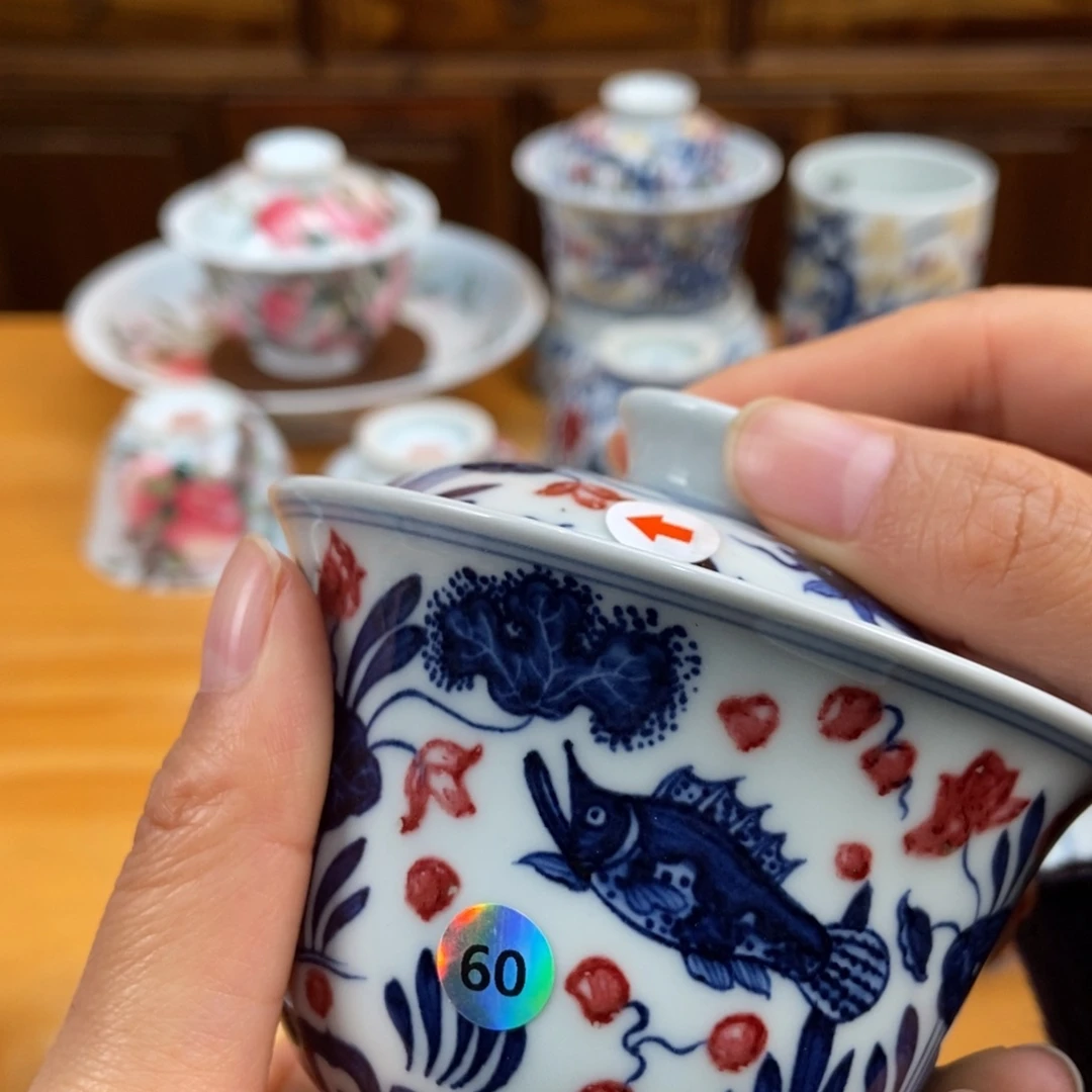 手绘现代茶具非古董