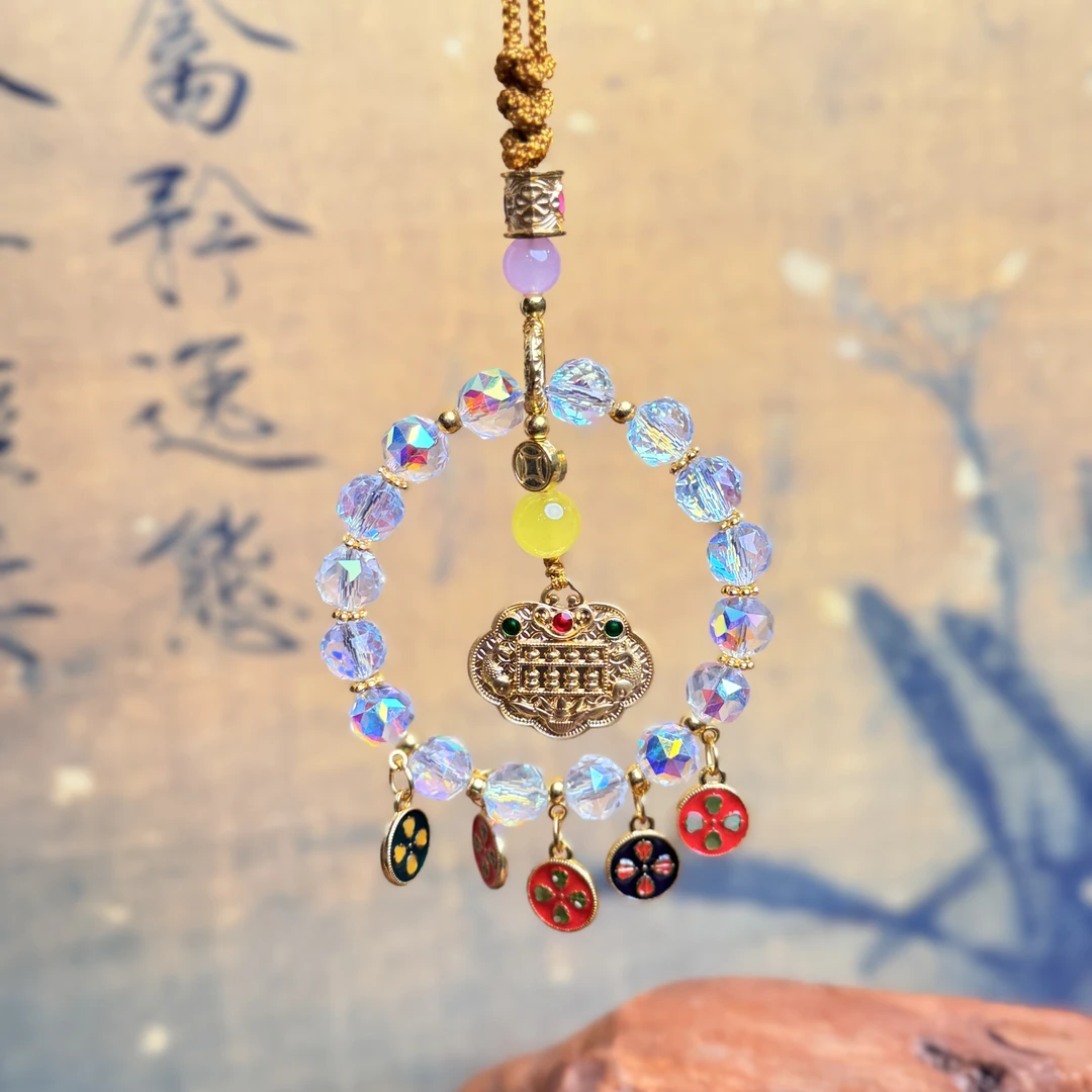 DG 1287-五路财神炫彩车挂车挂件（无礼盒）