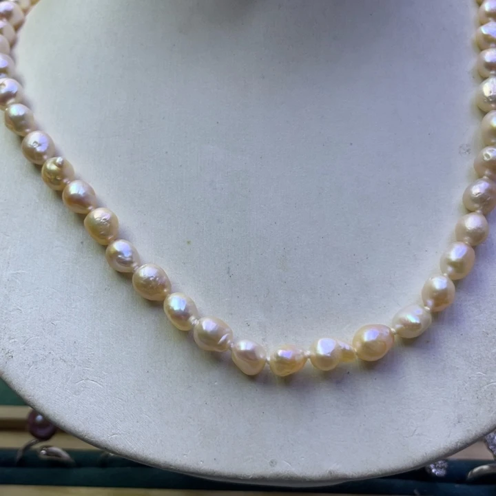 淡水珍珠项链合金