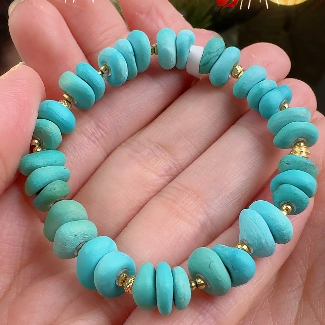 绿松石珠宝奇石18K金镶嵌