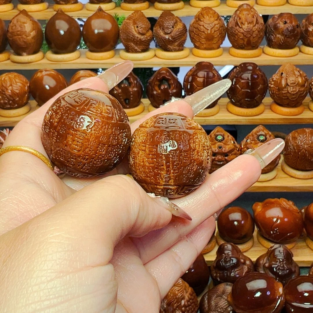 老***董吊坠橄榄核百福球