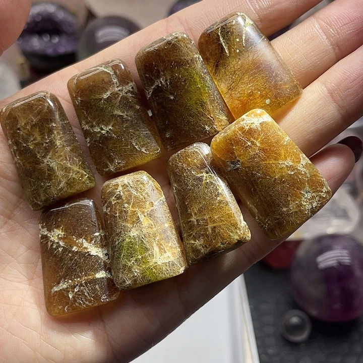 未镶嵌珠宝半成品水晶42发晶无事牌