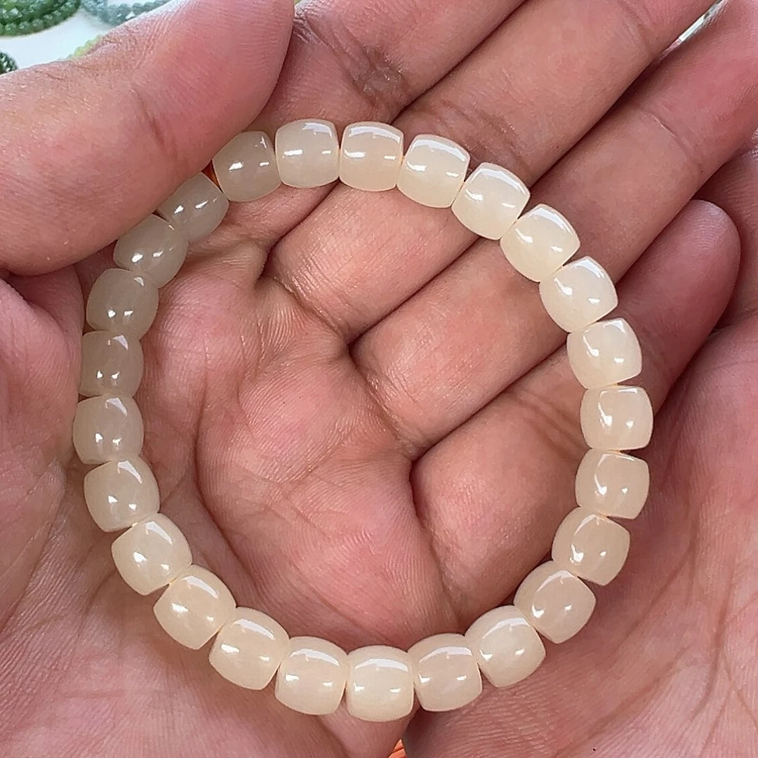 和田玉未镶嵌颈饰和田玉直射手串梁姐