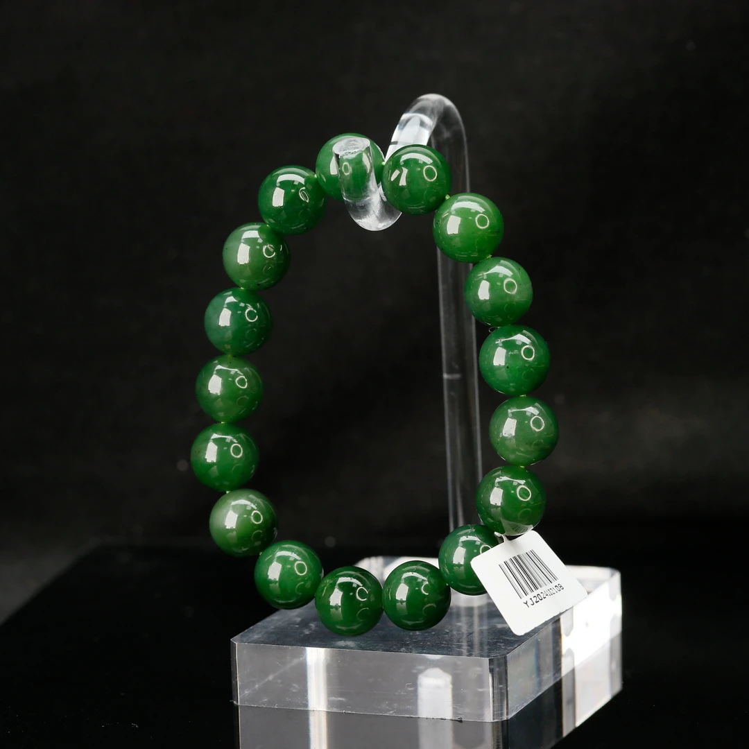 2和田玉老矿碧玉手串/000267保利厦门拍卖