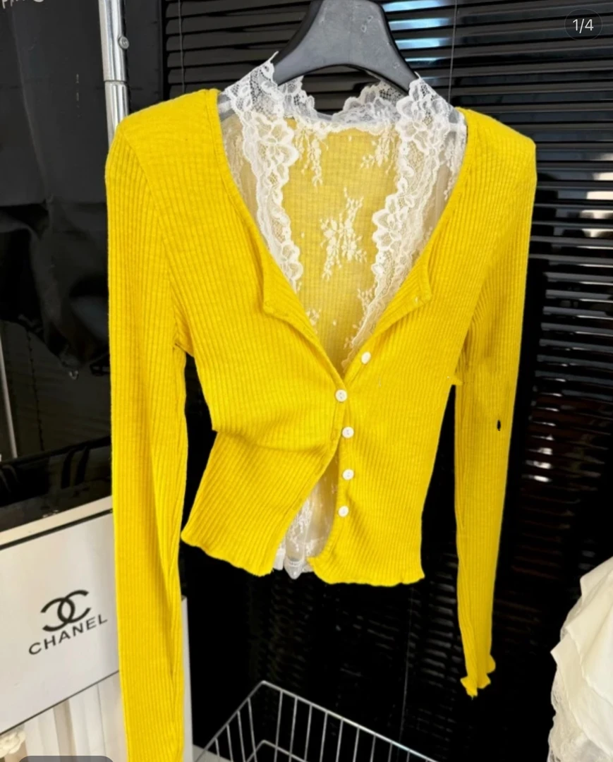 飘飘家  韩系纯欲风蕾丝吊带➕开衫两件套