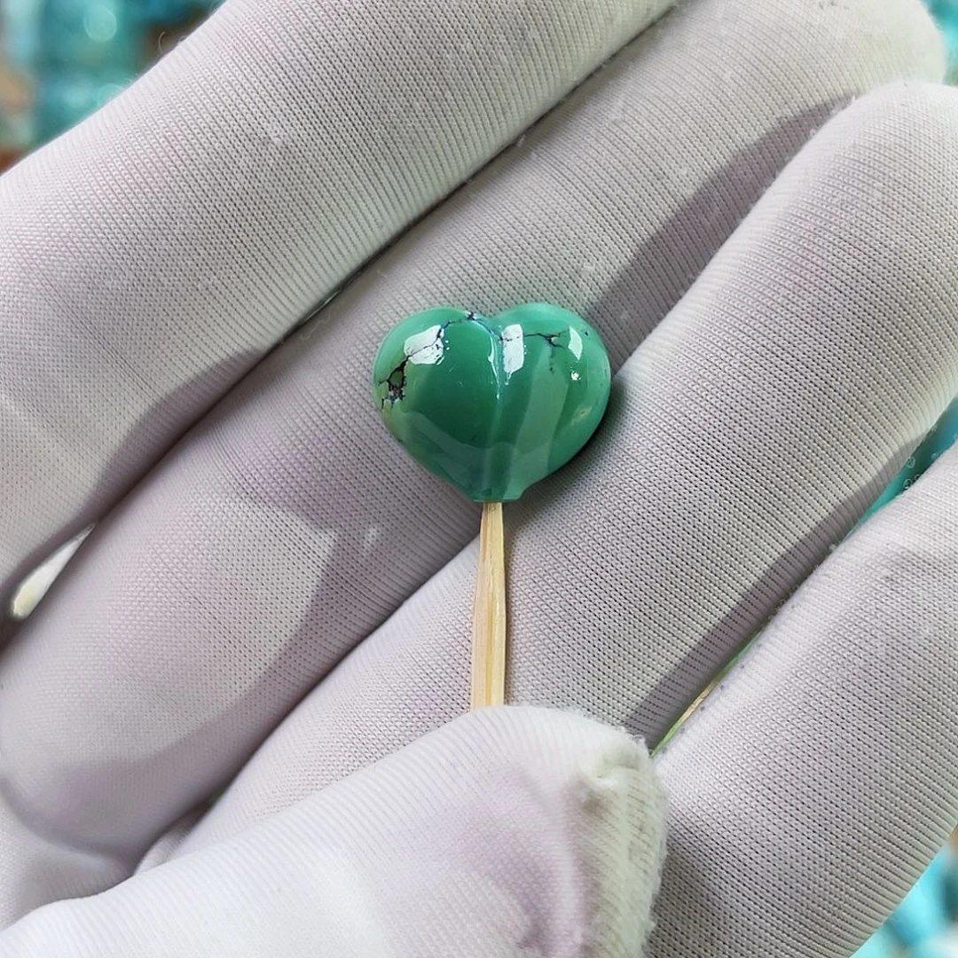 绿松石未镶嵌珠宝奇石13.8mm