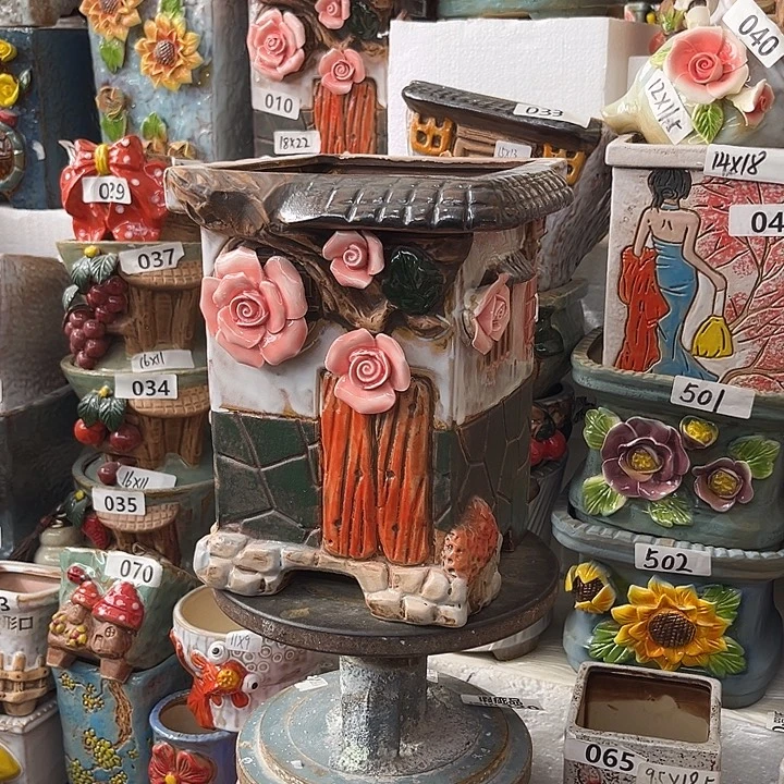 粗陶材质多肉花盆