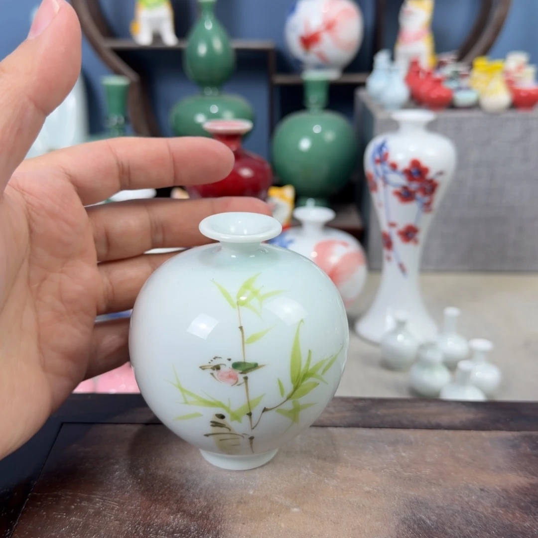 陶瓷手工小花器摆件