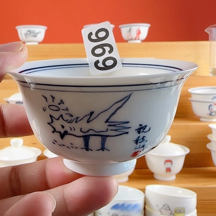 露***7非正品手绘陶瓷茶具
