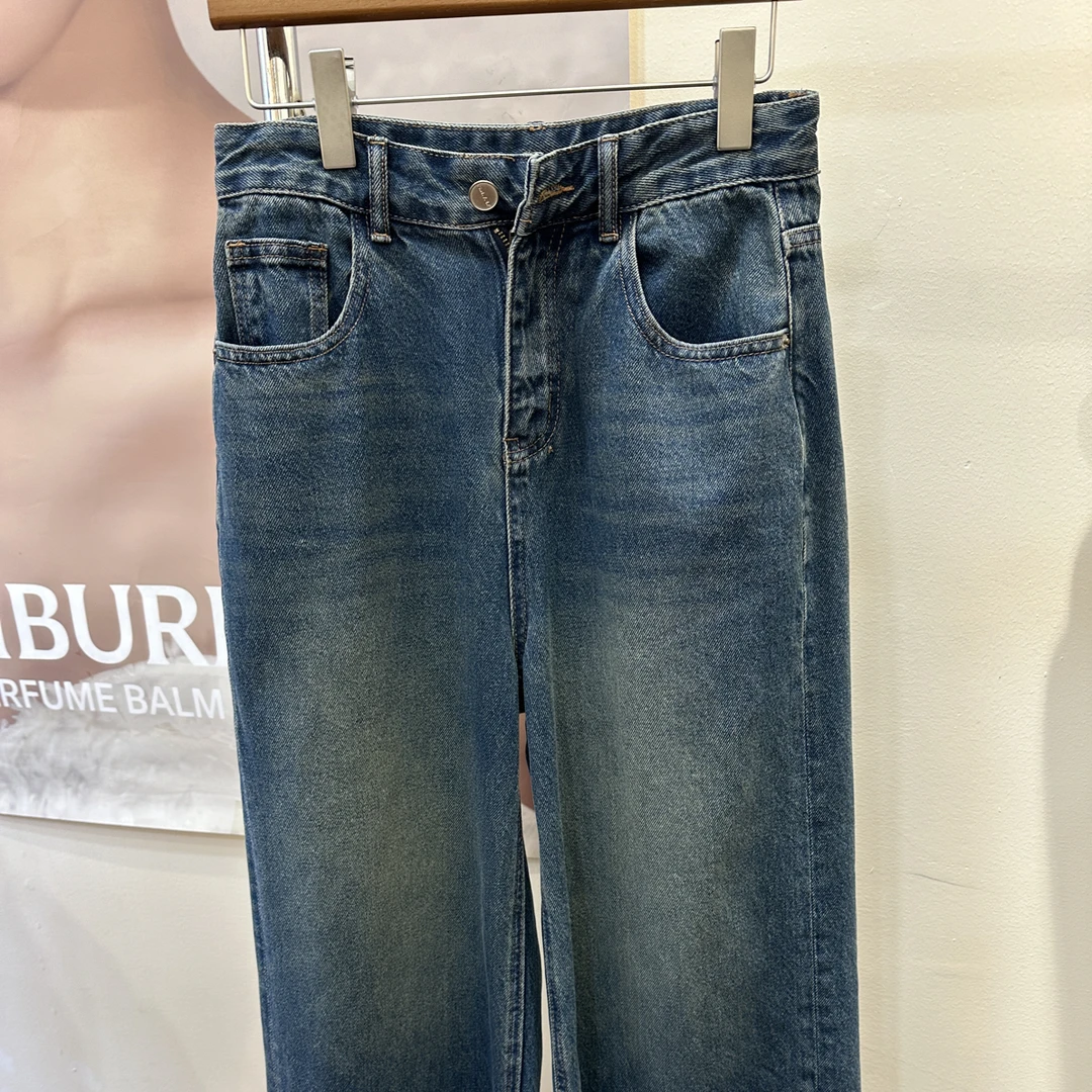 韩系时尚四面弹经典百搭窄版直筒牛仔裤