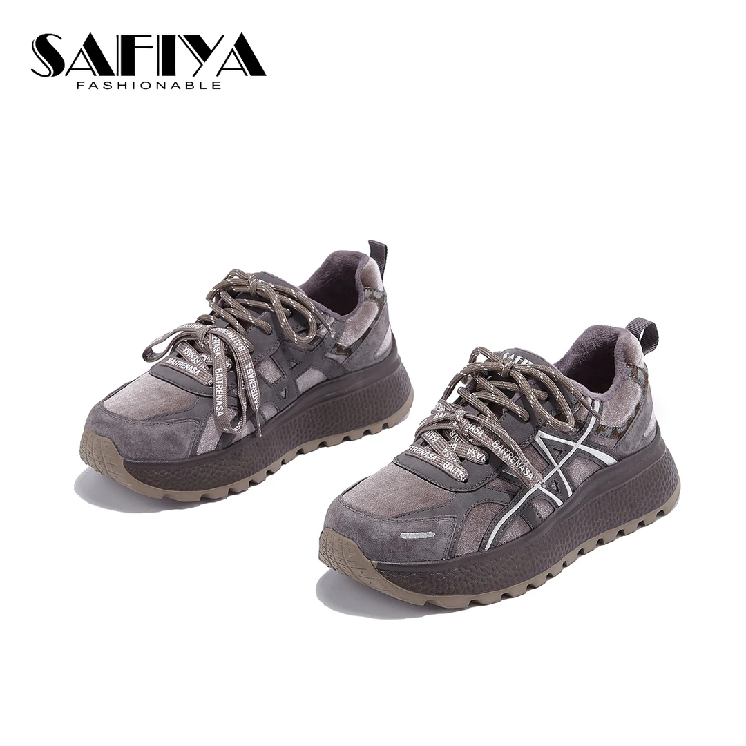 索菲娅Safiya2025冬季新款时尚百搭舒适保暖休闲女鞋SFD4118C11
