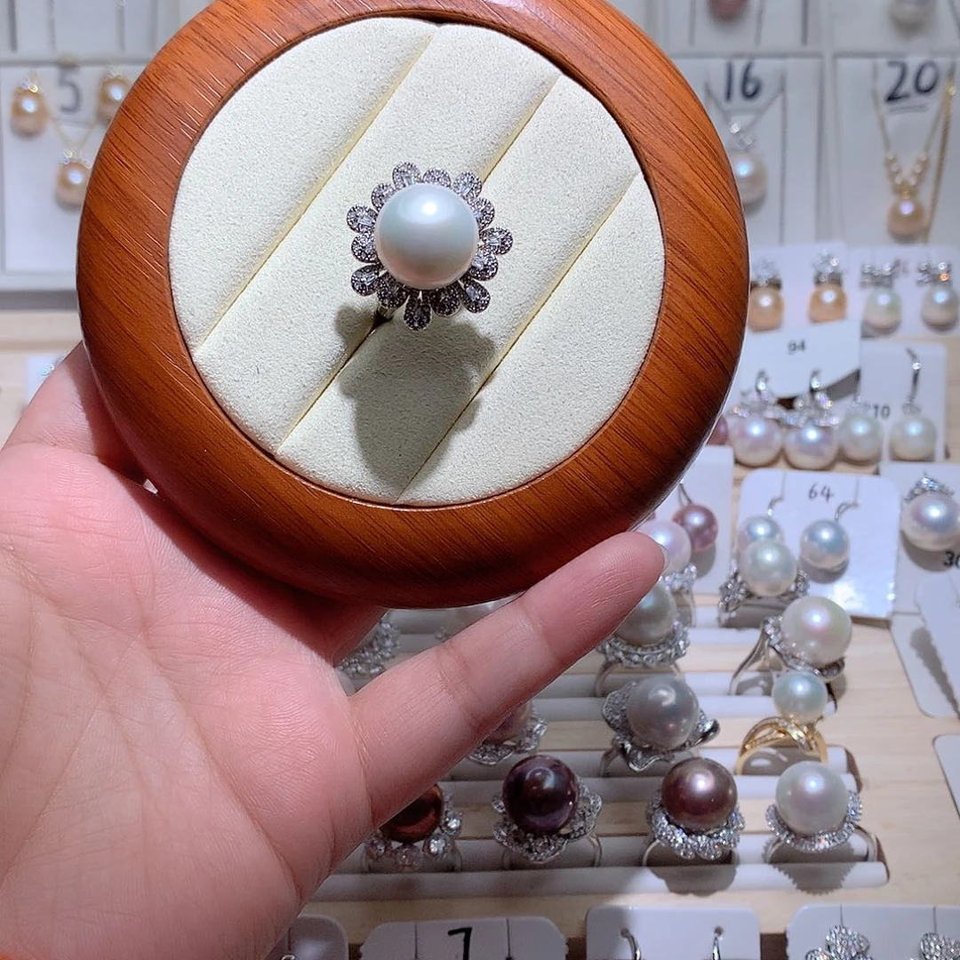 未镶嵌淡水珍珠戒指CC14.3mm