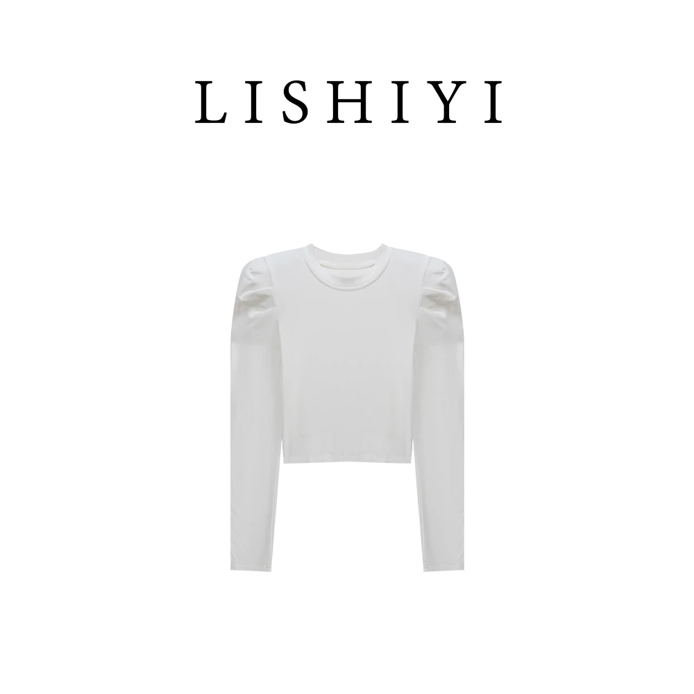 【棉念如初】圆领T恤女修身显瘦百搭减龄打底上衣+马甲套装  8926