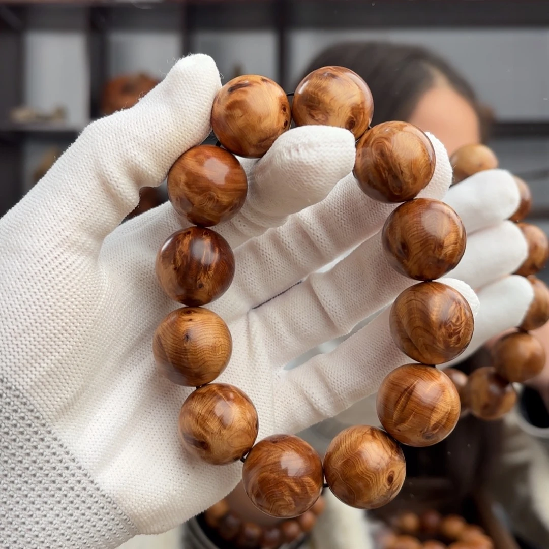 M***i柏木（崖柏）手串/手链 黑金凤尾瘤药香52.7